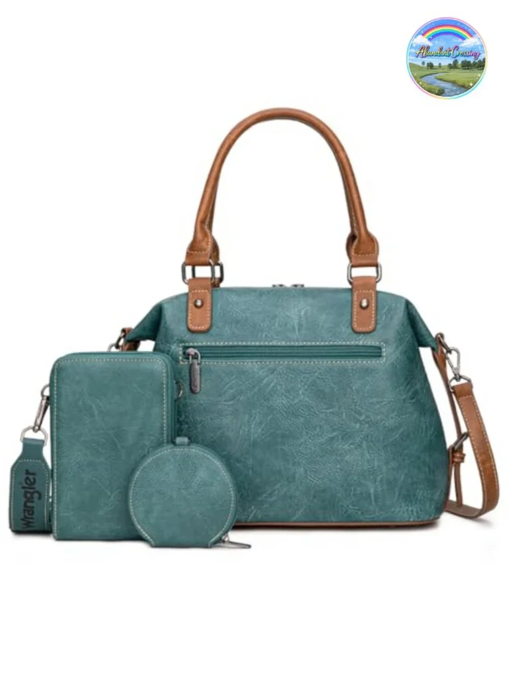 Wrangler 3Pcs Doctor Bag Set Top-Handle Satchel with Cell Phone Handbag and